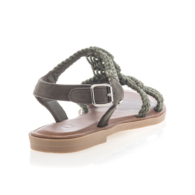 Grønne sandaler / sko med åpen tå til dame