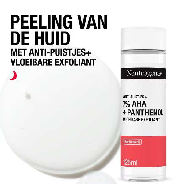 Neutrogena Anti-Blemish+ 7% AHA + Panthenol tekoči piling<br>125 ml - za vse tipe kože in nečisto kožo