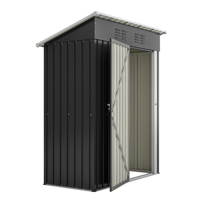 EVRYAE flat roof garden shed without windows