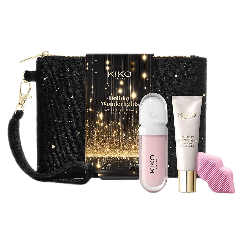 Conjunto de presente Kiko Milano Holiday Wonderlights Santa'S Secret para cuidados com os lábios