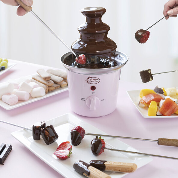 Chocoladefondue, roze
