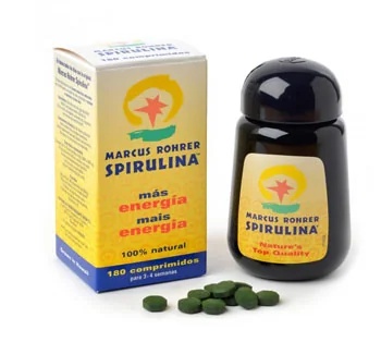 MARCUS ROHRER Marcus Rohrer Spirulina Complemento alimenticio para la energía y la regeneración inmunológica 180 comprimidos