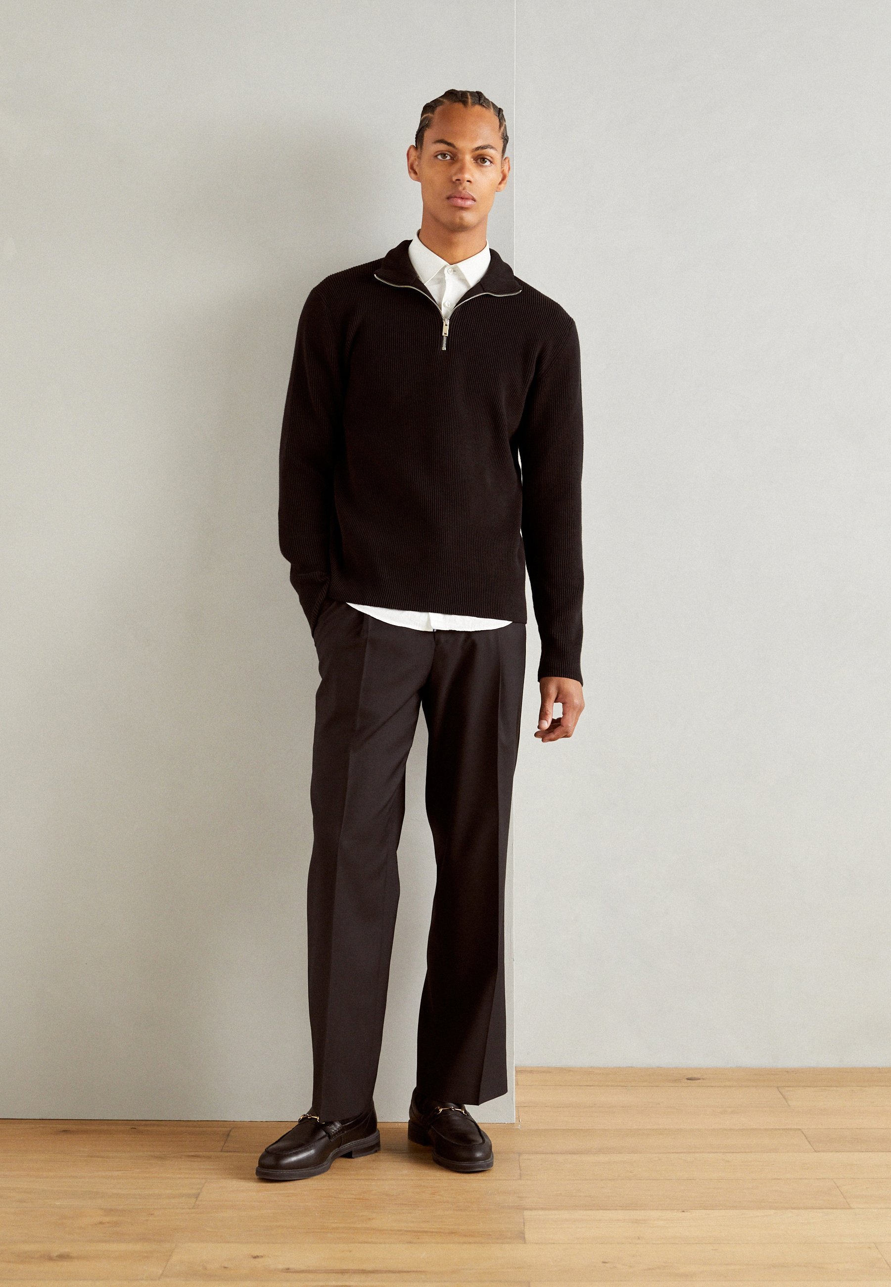 Maglione Lindbergh HALF ZIP - nero