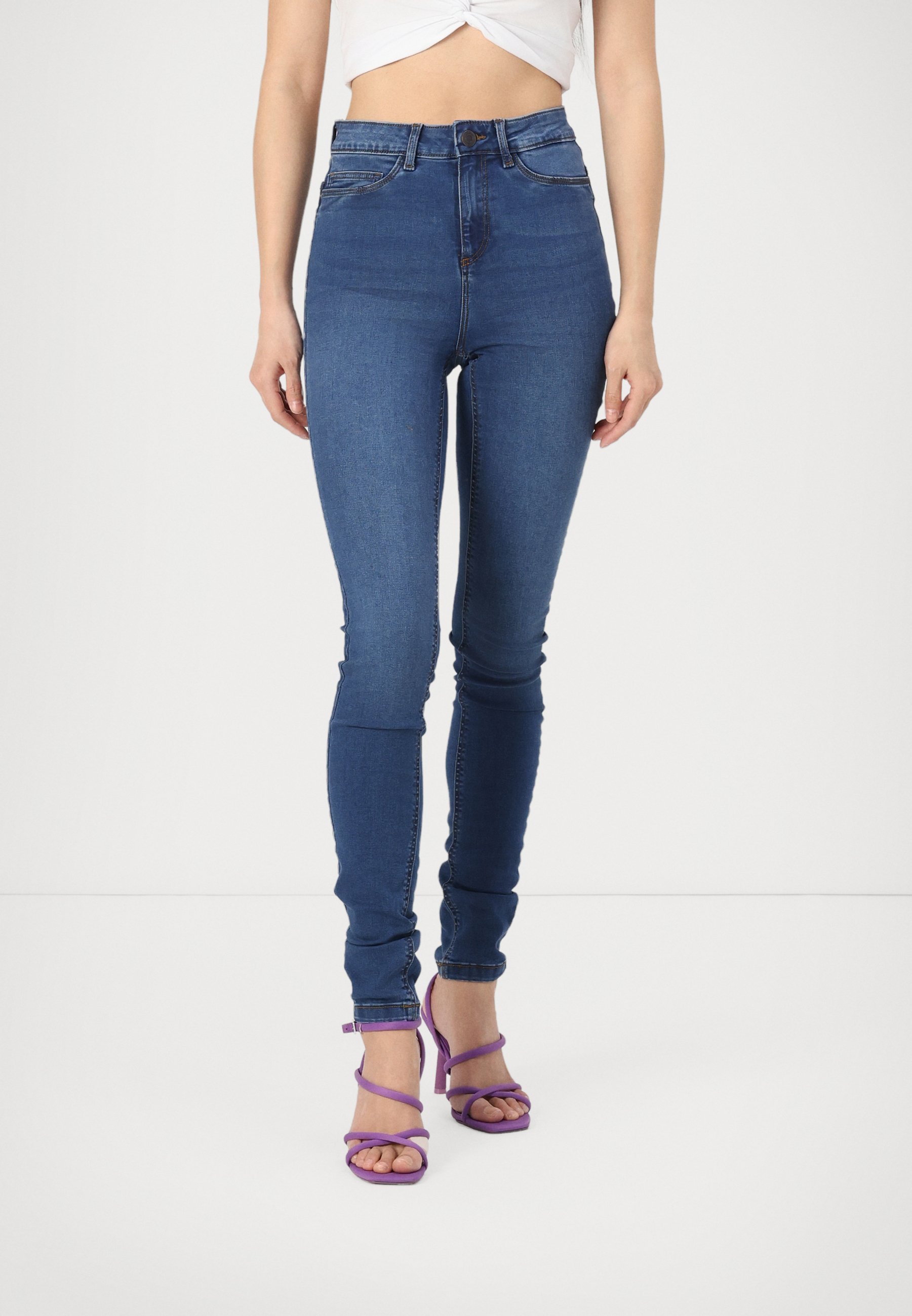 Noisy May NMCALLIE SKINNY - Jeggings - denim bleu moyen