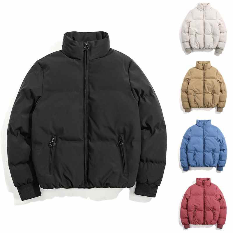 Veste d'hiver tendance pour femme, en coton léger, coupe cintrée, col montant, parka élégante style Harajuku.