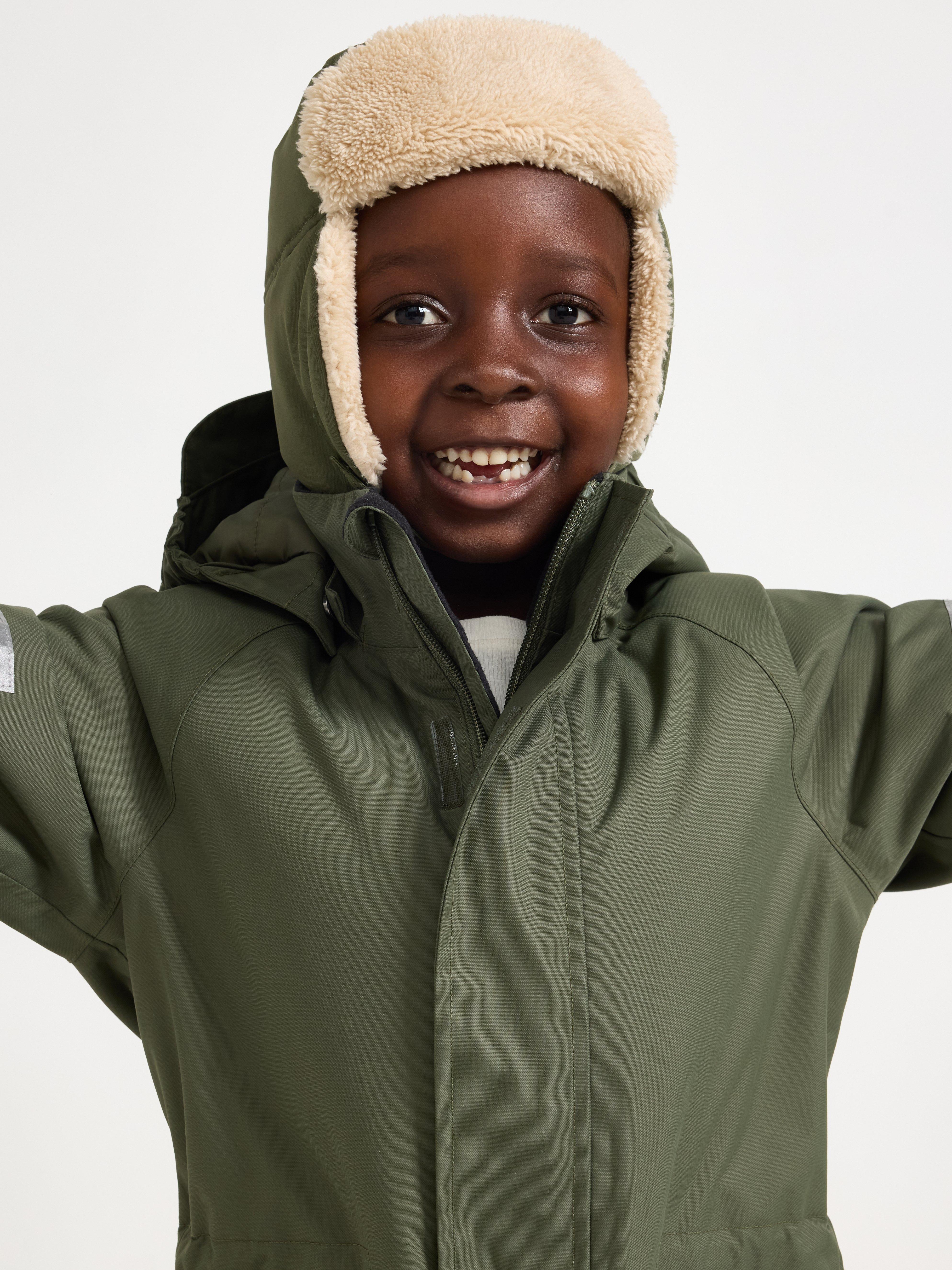 Combinaison imperméable rembourrée kaki foncé
