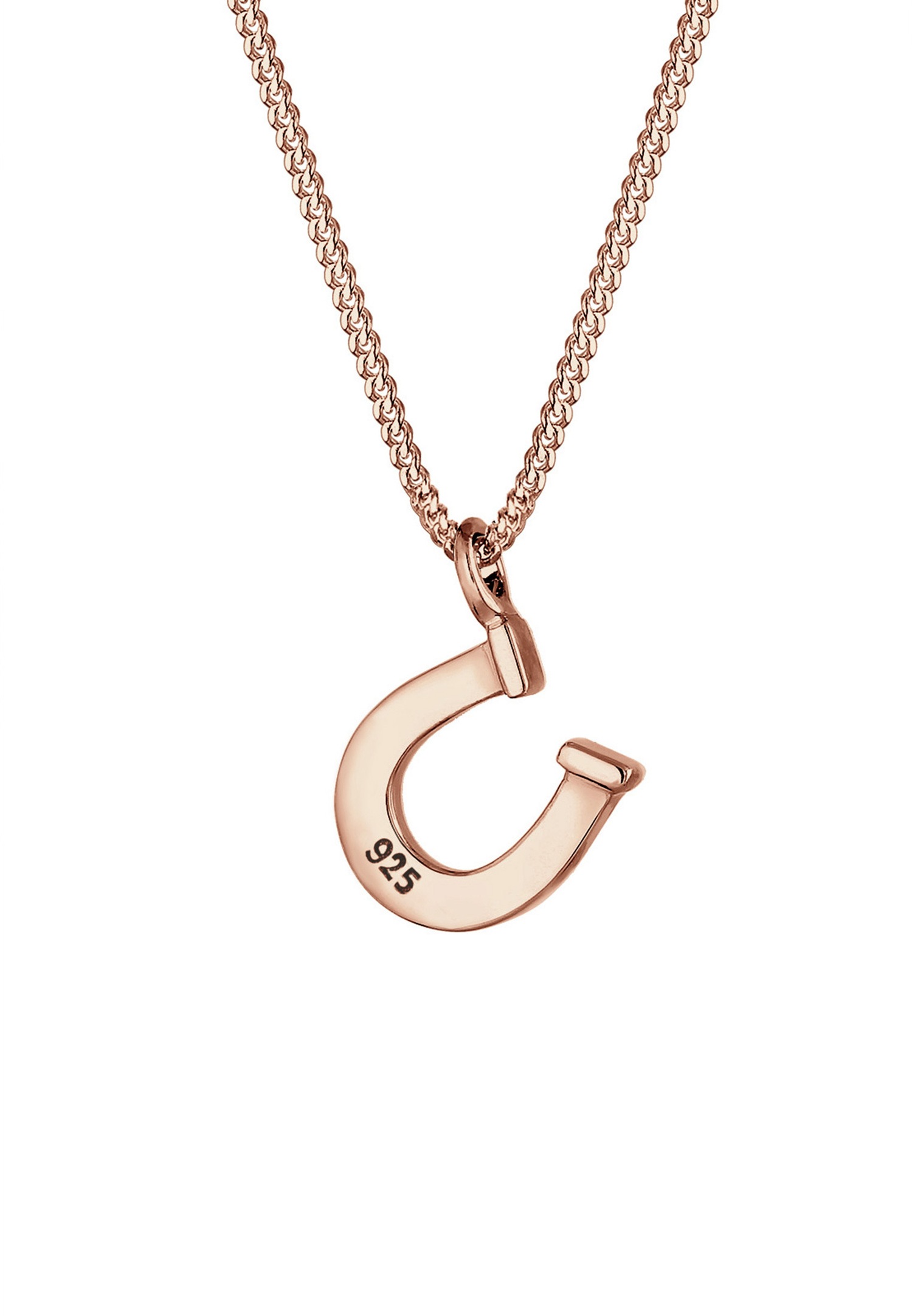 Elli Femme Pendentif Fer à Cheval Coeur Talisman - (925/1000) Argent