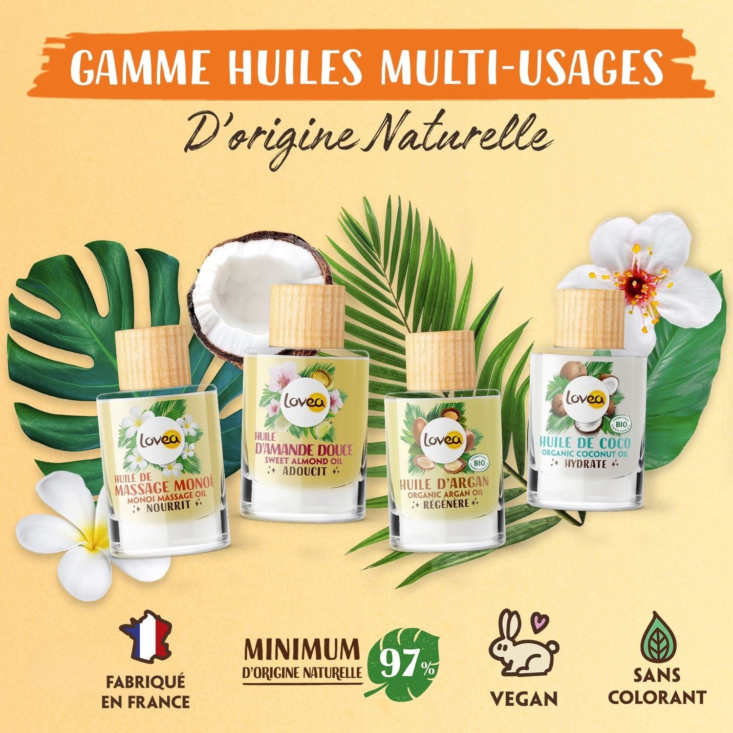 Lovea Huile d'Argan Bio Régénère Certifiée BIO