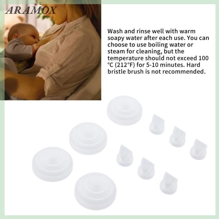 Ensemble de 6 valves à bec de canard et 4 pièces de rechange à membrane pour tire-lait M5, empêche le reflux, lavable, compatible