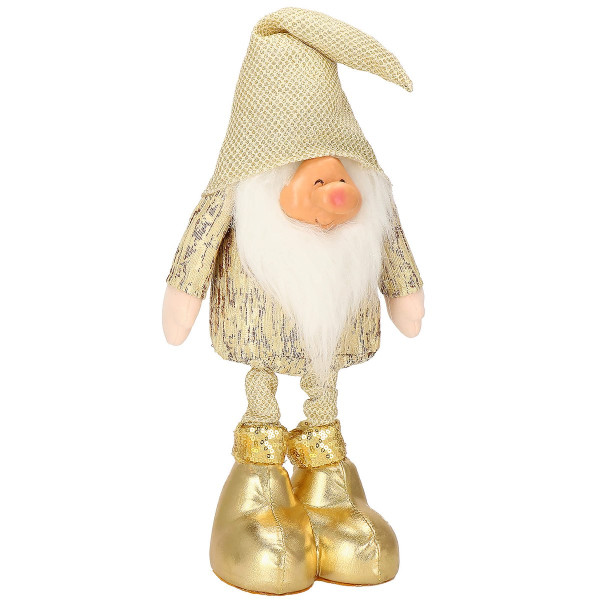 Skrzat 50 cm  stojący krasnal świąteczny, gnom złoty