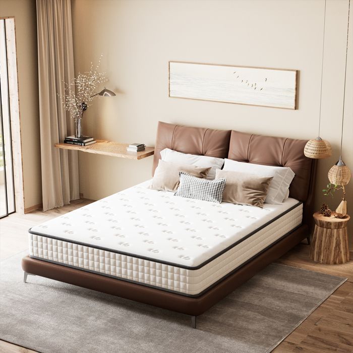 Colchón de 140x190 cm, de espuma viscoelástica, 22 cm de grosor, con soporte perfecto, alta elasticidad y ultratranspirable.