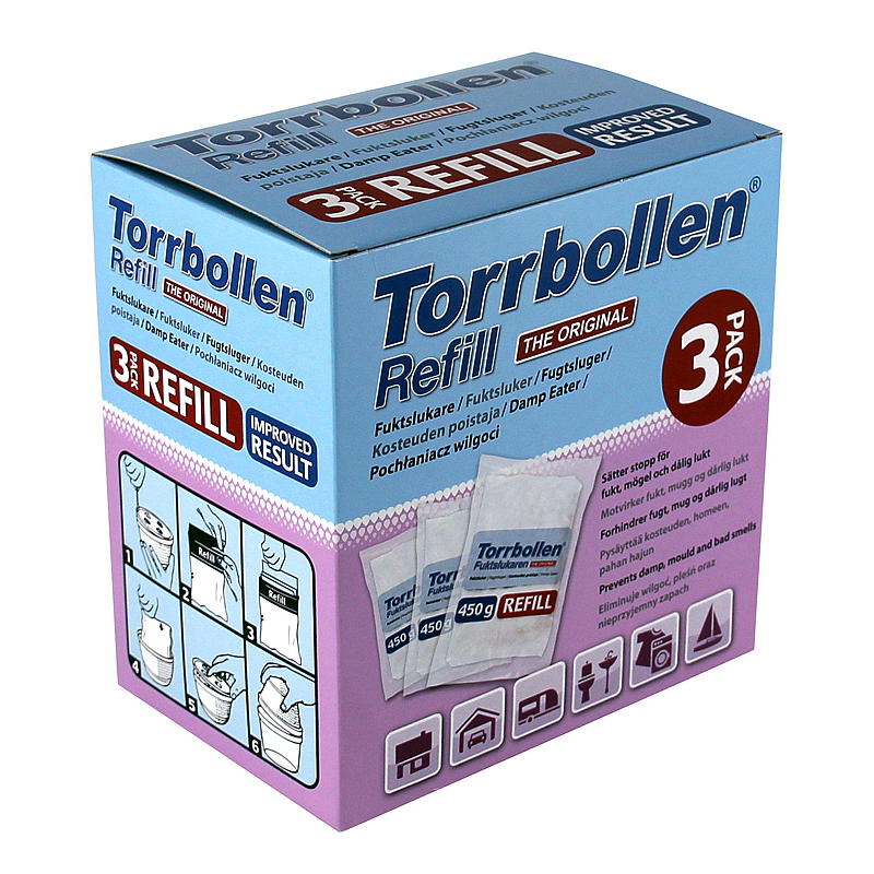 Torrbollen Fuktabsorberende Refill 3-pakning Torrbollen