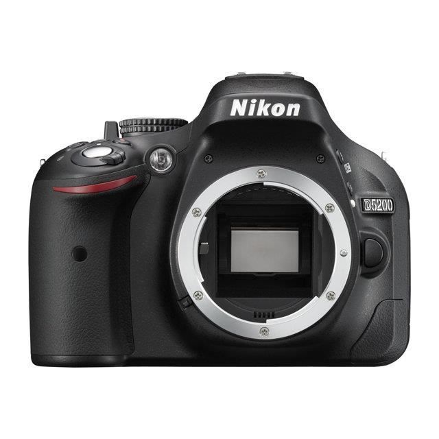 Nikon D5200 spejlreflekskamerasæt + 18-55 mm VR II-objektiv (sort) - 24,1 MP CMOS-sensor - EXPEED 3-processor - støvreduktionssystem