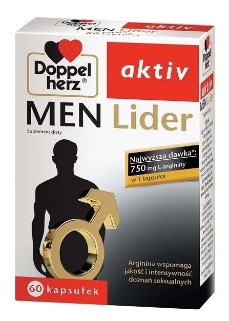 Doppelherz Aktiv Men Lider, Suplement diety dla mężczyzn aktywnych seksualnie, Kapsułki