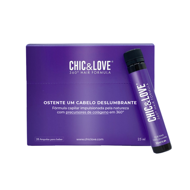 Chic&Love hiustenlähtöä ehkäisevä lisäravinne, hiusformula, 28 pulloa, 28 pulloa