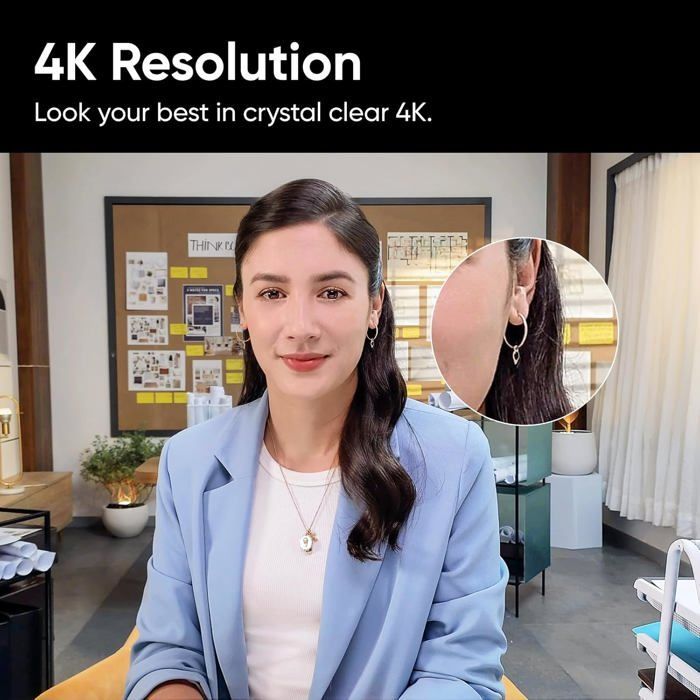 Cámara web Link PTZ 4K, sensor de 1/2