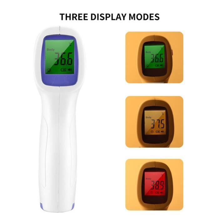 Ensemble de thermomètre frontal infrarouge numérique professionnel thermomètre de fièvre sans contact multifonctionnel