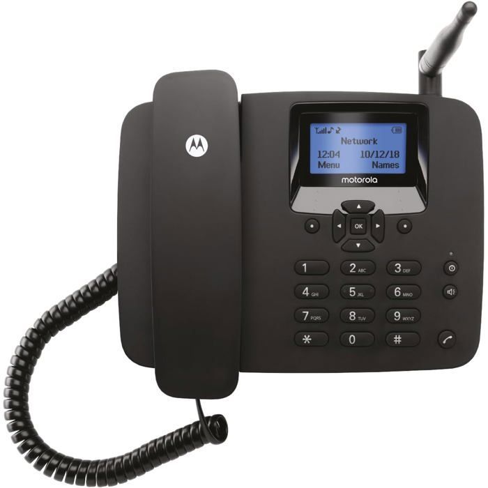 Teléfono inalámbrico doméstico YSFMODE-Voice-2G Fw200L, GSM de cuatro bandas, batería de respaldo, micrófono con función de silencio, llamadas manos libres, color negro.