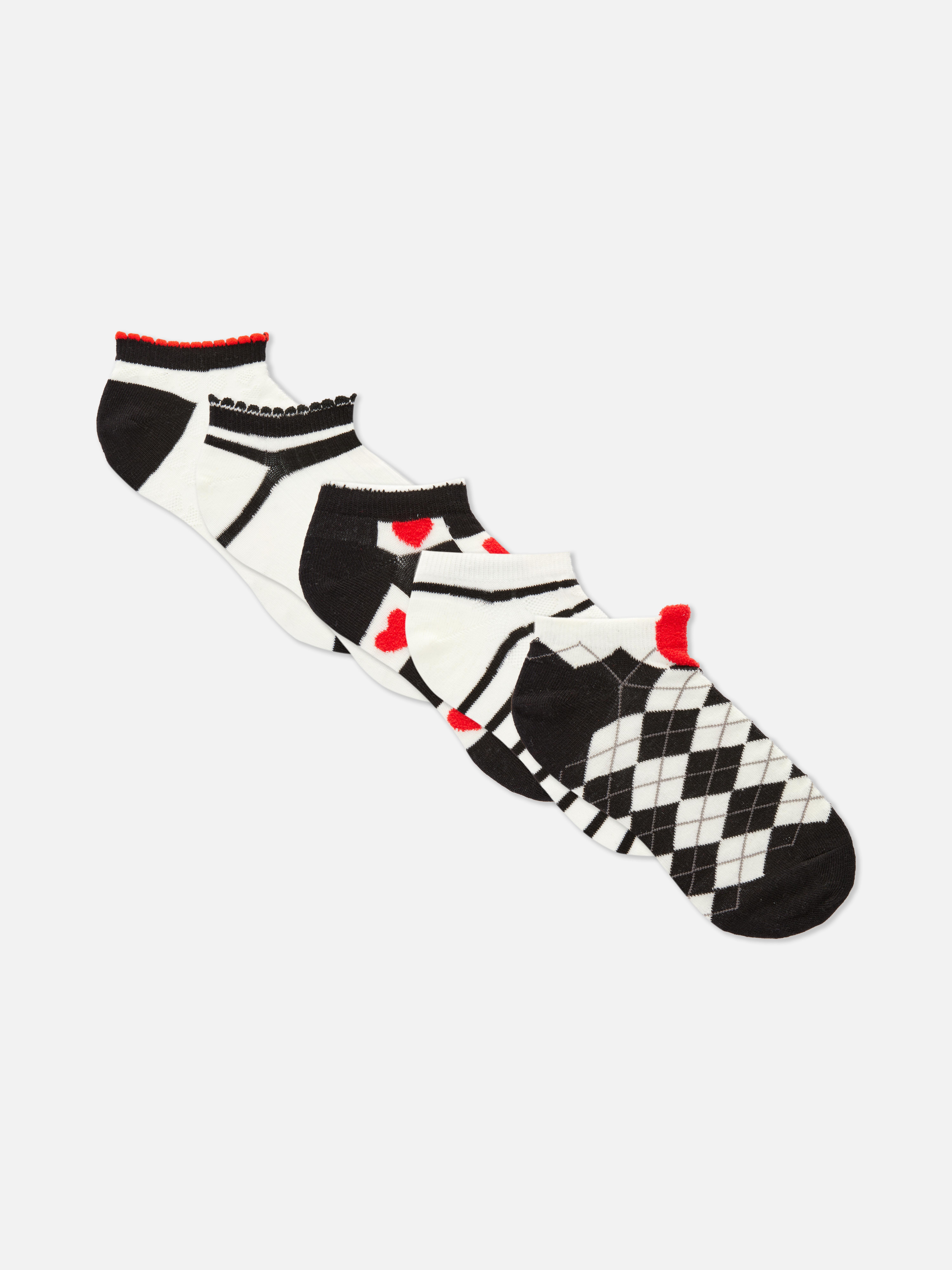 Διάφορες κάλτσες sneakers, 5 ζευγάρια. Αυτές οι χαμηλές κάλτσες με διάφορα σχέδια είναι ιδανικές για καθημερινή χρήση.
