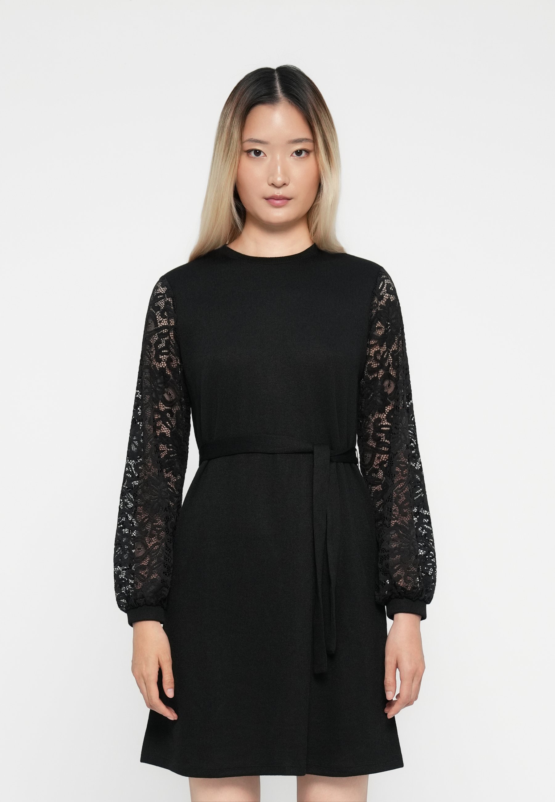 Robe pull col rond VILA VIEMMY - noire