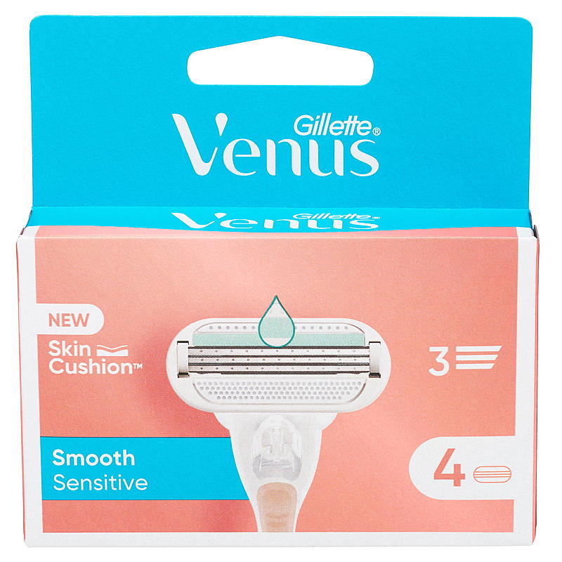Gillette Klingen, 4er-Packung Venus Smooth Sensitive