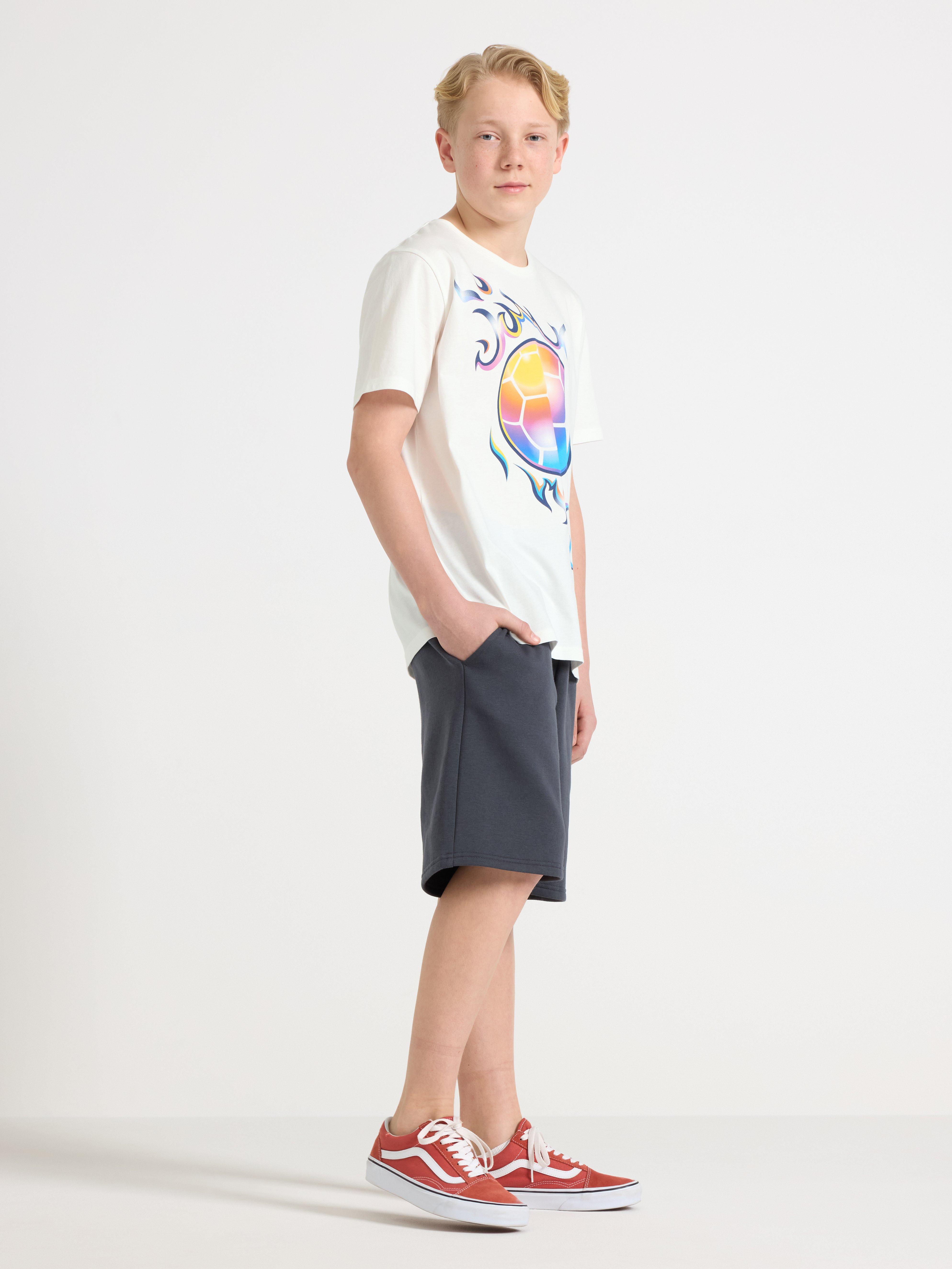 Short en jersey avec intérieur brossé gris foncé