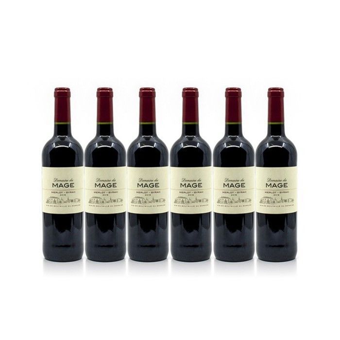 Carton de 6 Bouteilles du Domaine Mage Syrah/Merlot IGP Côtes de Gascogne 2021 6x75cl