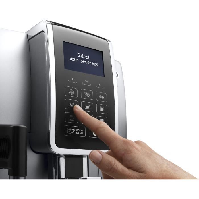 Cafetera espresso De'Longhi Dinamica ECAM350.75.S con molinillo incorporado - 6 recetas - Plata