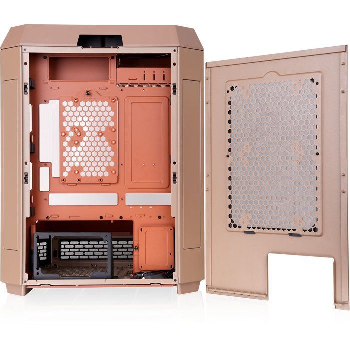 Case per PC (alimentatore non incluso) - THERMALTAKE - The TOWER 600 - Mid-Tower - Formato ATX - 2 ventole da 140 mm incluse - Sabbia e ghiaia