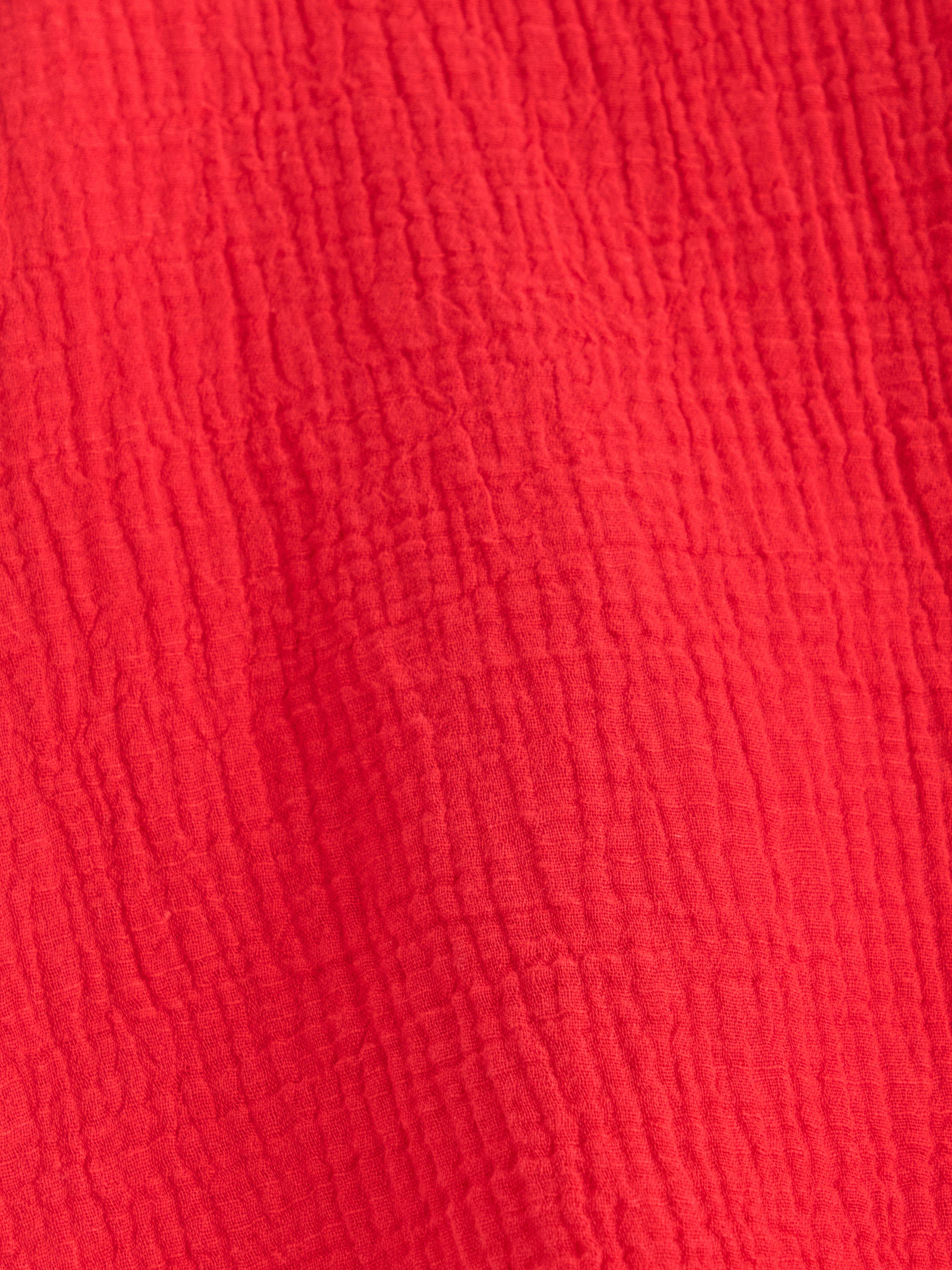 Chemise froissée MAMAN rouge foncé