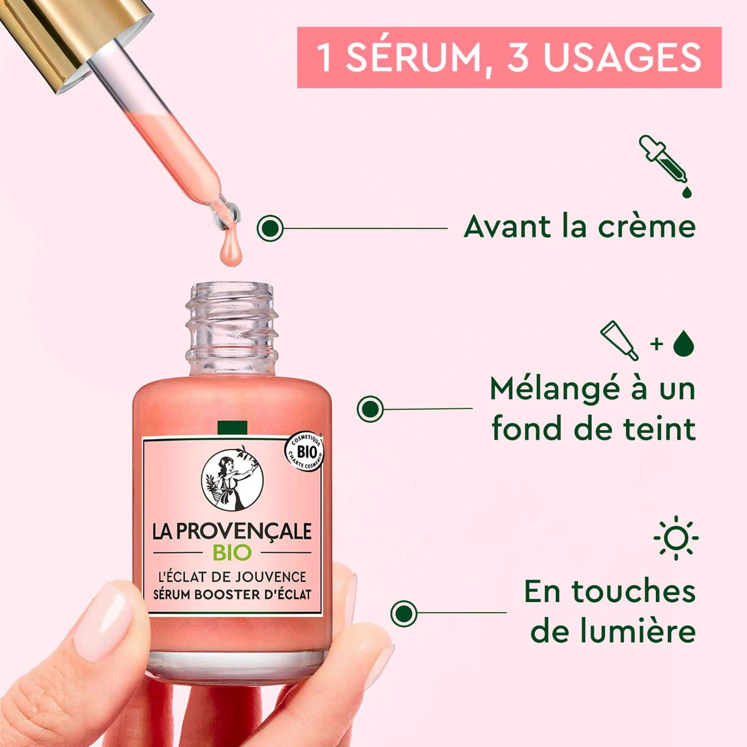 La Provençale Sérum éclat repulpant peaux fatiguées certifié bio