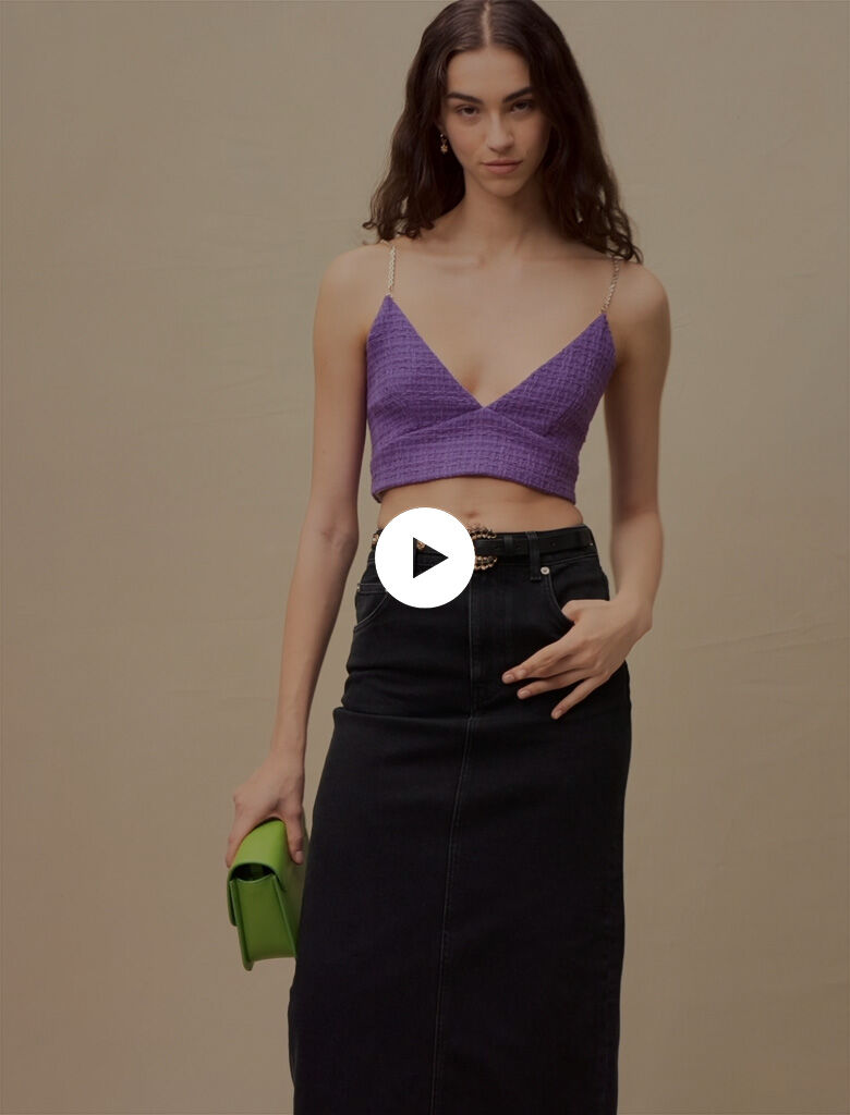 Tweed-toppi - Violetti