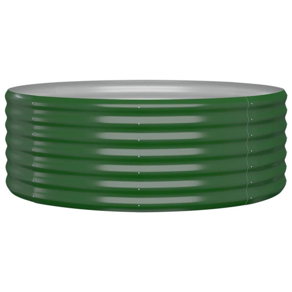 Donica ogrodowa Zielony 100 x 100 x 36 cm Stal vidaXL