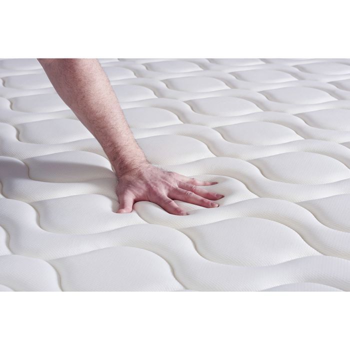 Conjunto de colchón y base de cama de 140x200 cm - Base de cama blanca (requiere montaje) - Actilatex Touch