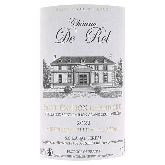 Château de Rol 2022 Saint-Emilion Grand Cru - Vino Tinto Burdeos