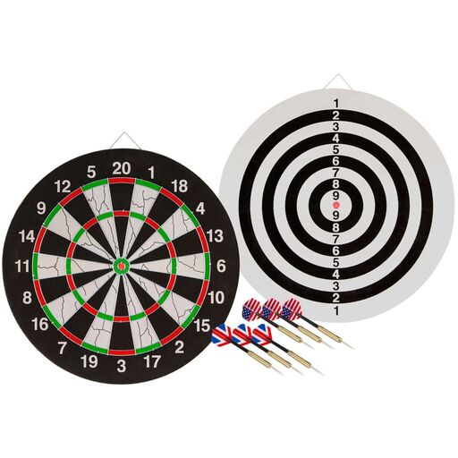 Abbey Darts Omkeerbaar Dartbord met 2 Sets Darts 52az-uni-uni