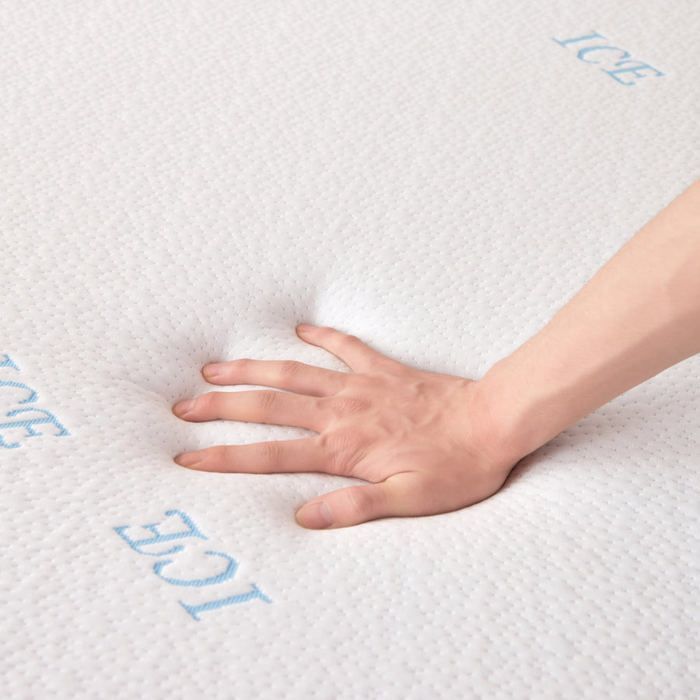 Colchón Universal - SAMPUR - Universal Ice 90x200 cm - Espuma viscoelástica - Funda extraíble termorreguladora - 18 cm