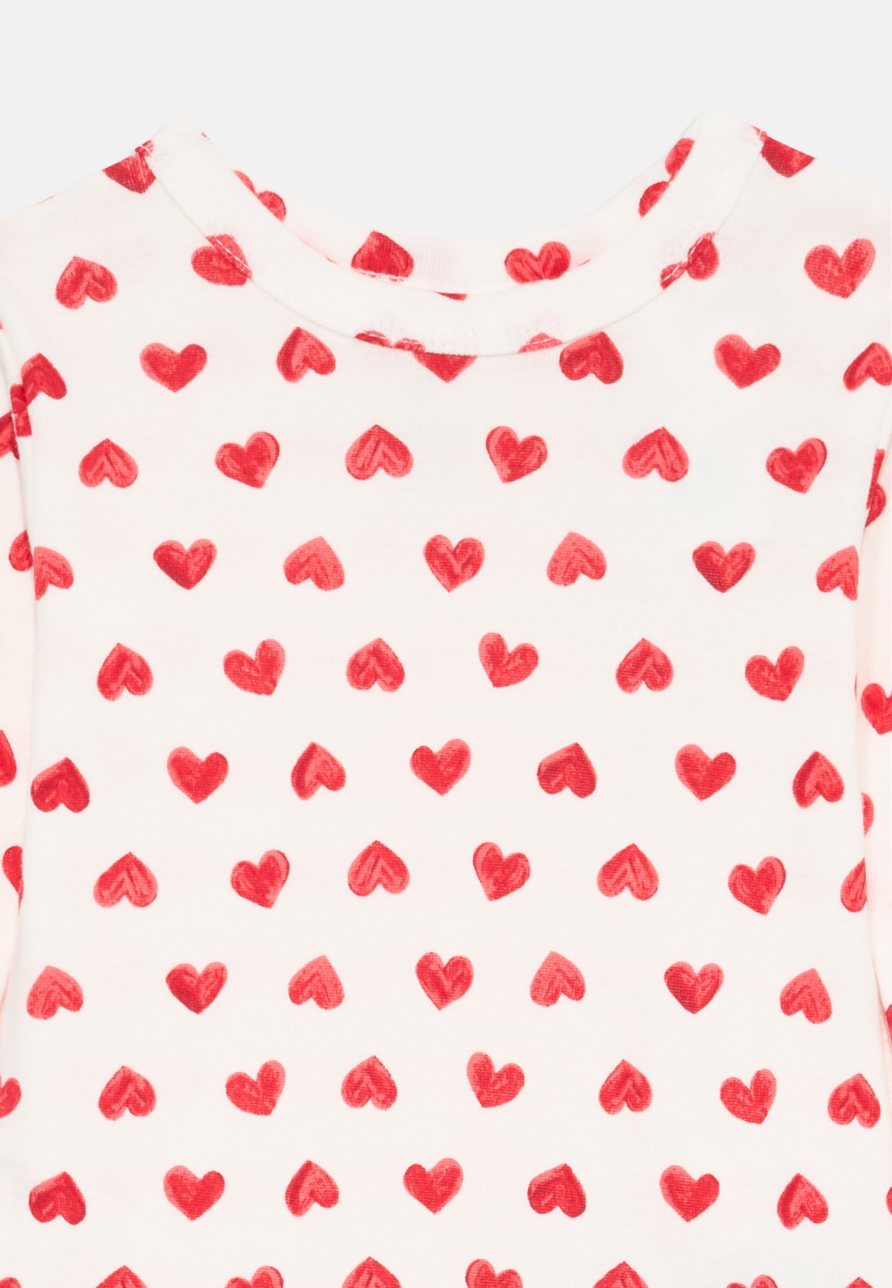 GAP BABYGAP ORGANIC COTTON HEART PJ SET - Pyjamaset - pantoffel rood
