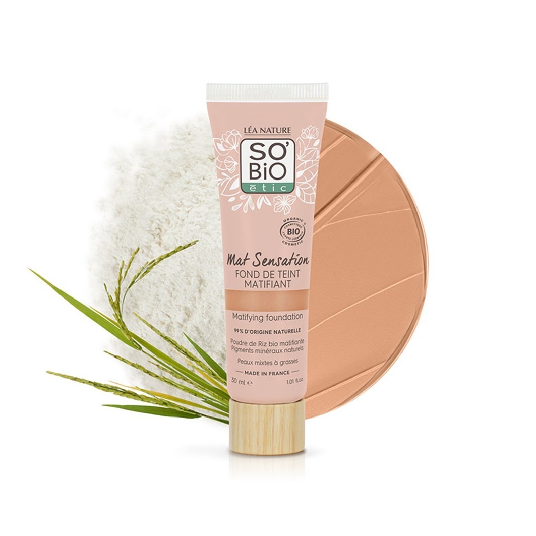 SO BiO étic Fond de teint matifiant, Mat Sensation
