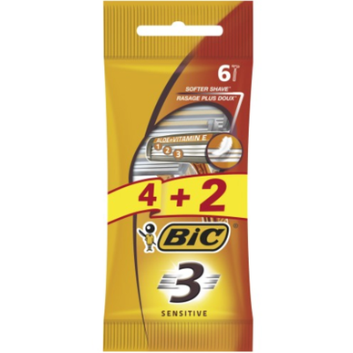 Bic engangsblader 3 sensitive 6 enheter 6 enheter