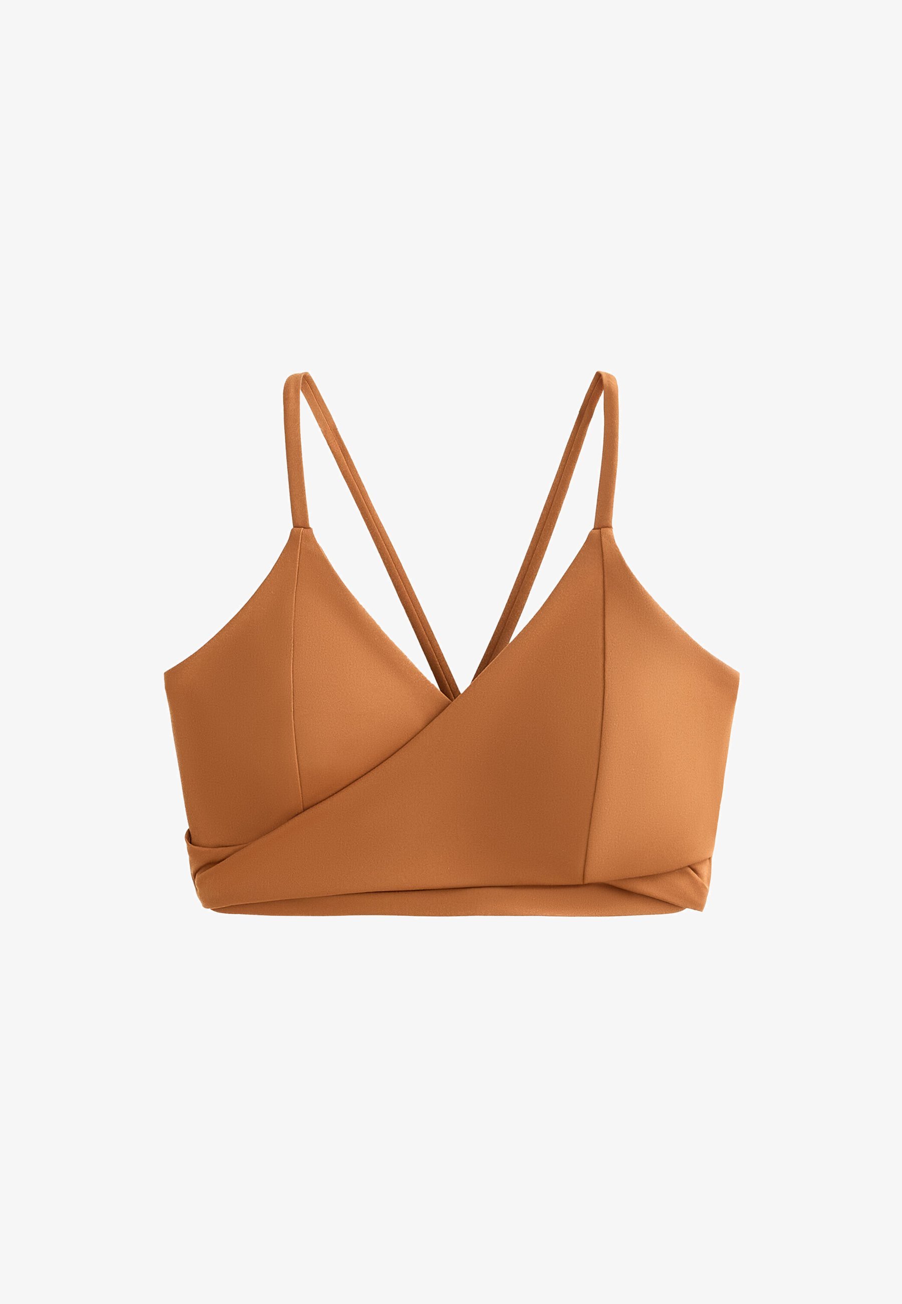 Reggiseno sportivo OYSHO COMFORTLUX CROSSOVER CON COPPE A SUPPORTO MEDIO - bordeaux screziato