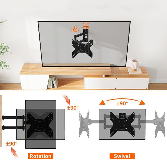 TV wall mount with swivel and tilt arm for Samsung UE24N4305 24