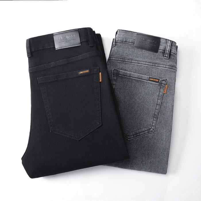 INSFITY Men's Jeans - Straight Leg - Black - Autumn/Winter Casual