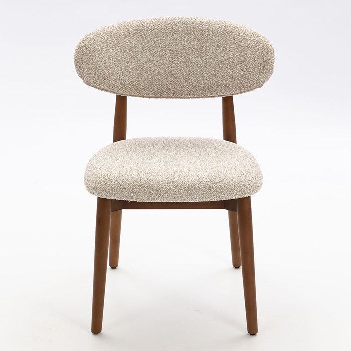 Milton & Oldbrook Chaise de Salle à Manger Alaro Sable - Bois - 2 Pièces
