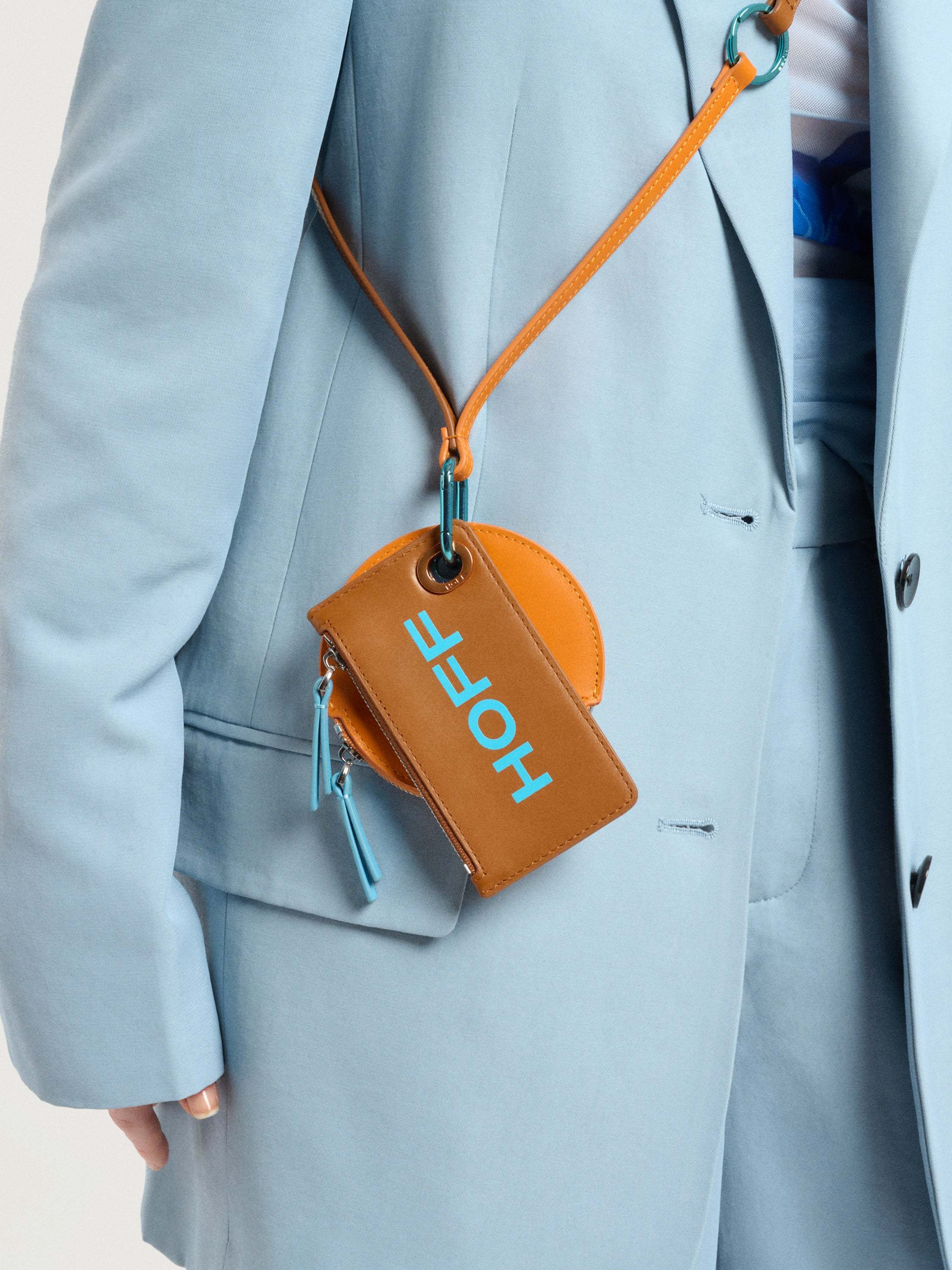 CARTERA MODULAR CON CORREA NARANJA