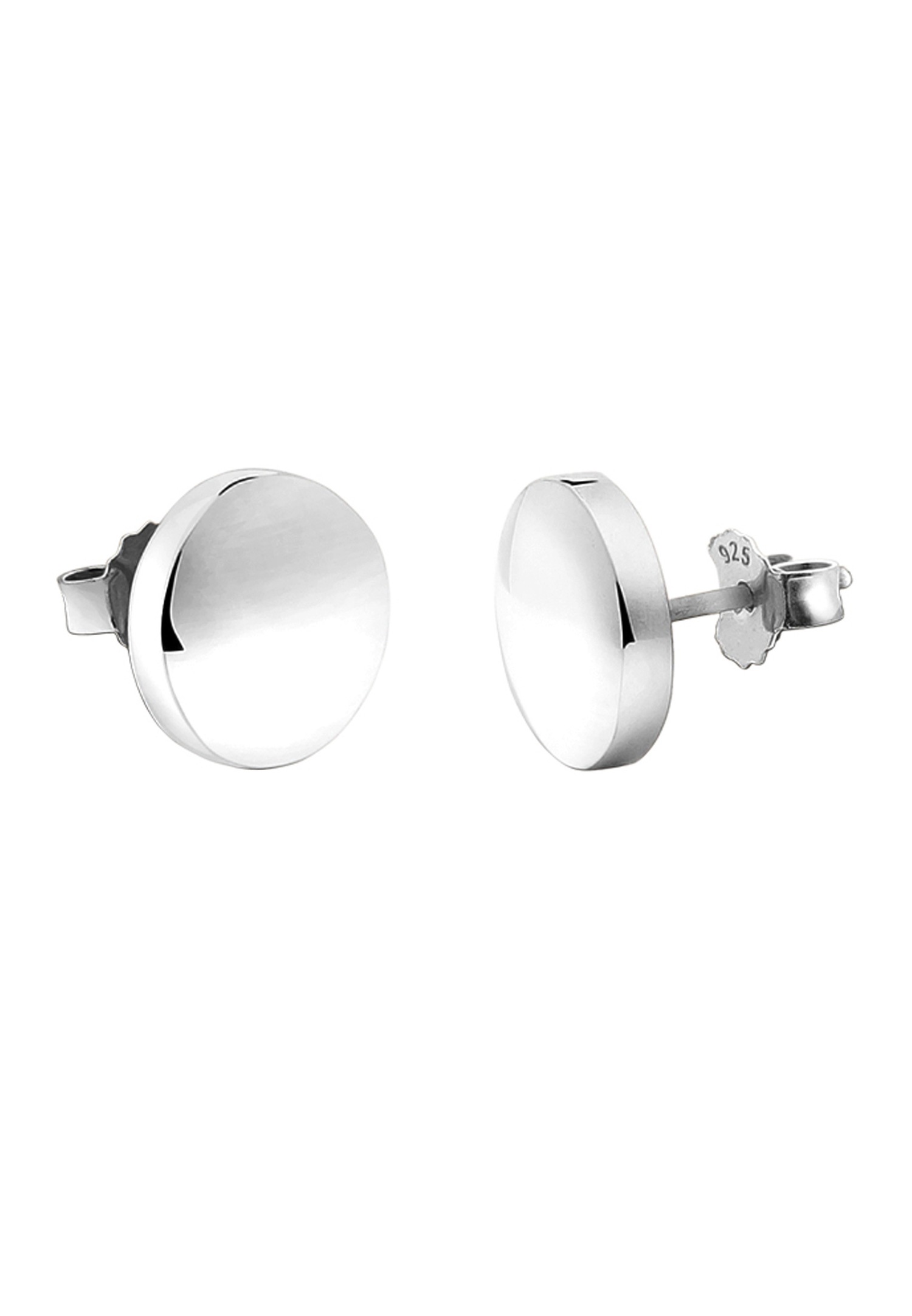Nenalina Femmes clous d'oreilles ronds en argent sterling 925