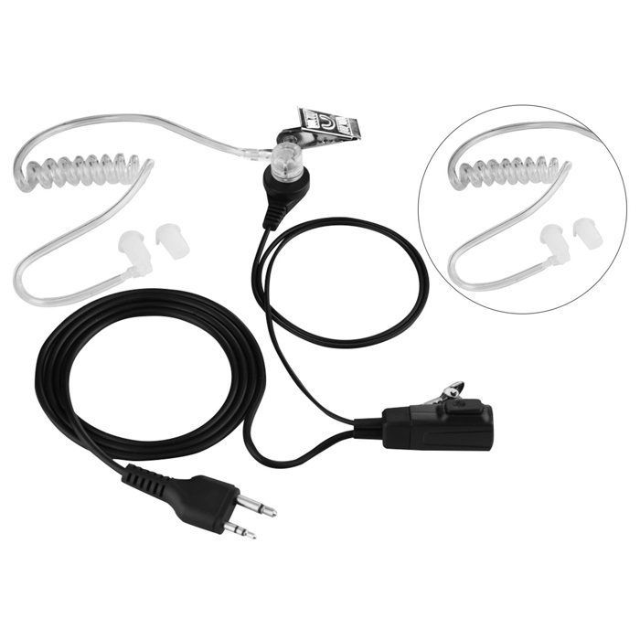 SALALIS Walkie-Talkie Headset, In-Ear Headphones with Transparent Tube, Microphone Headset for Midland Walkie-Talkie Headset