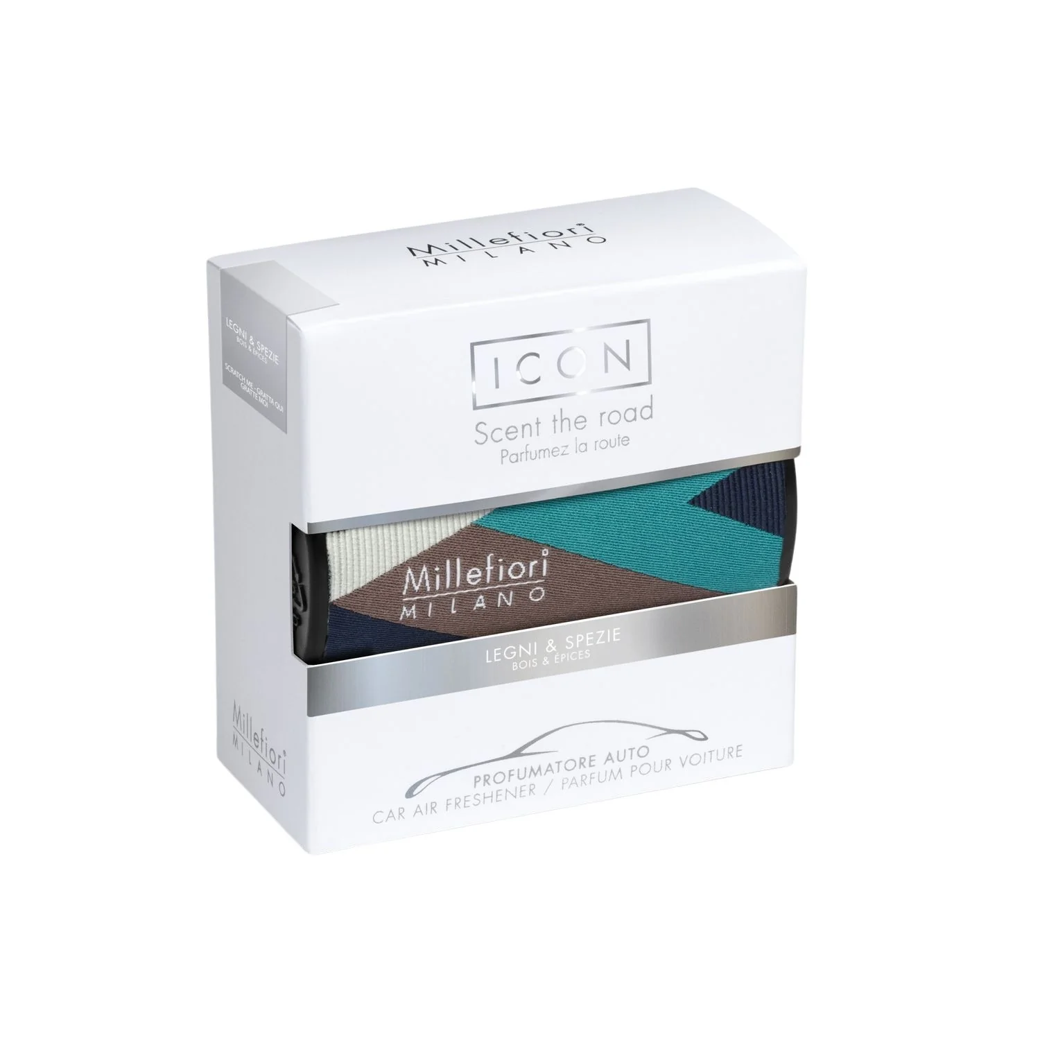 Car Air Freshener Icon Legni & Spezie - Textile Geometric - Profumo per Automobile