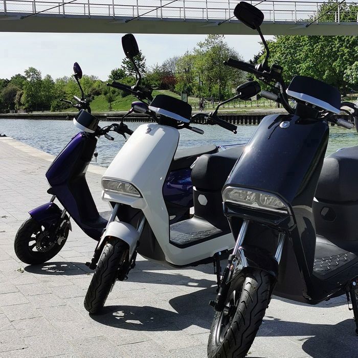 EUROCKA | Zion Blue Electric Scooter with removable lithium battery and 70km range
