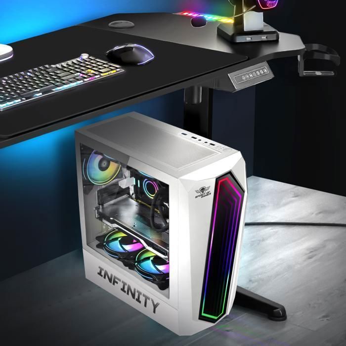 PC da gaming con processore Core i7, 32 GB di RAM, SSD NVMe da 1 TB, RTX 5060 da 8 GB e Windows 11.
